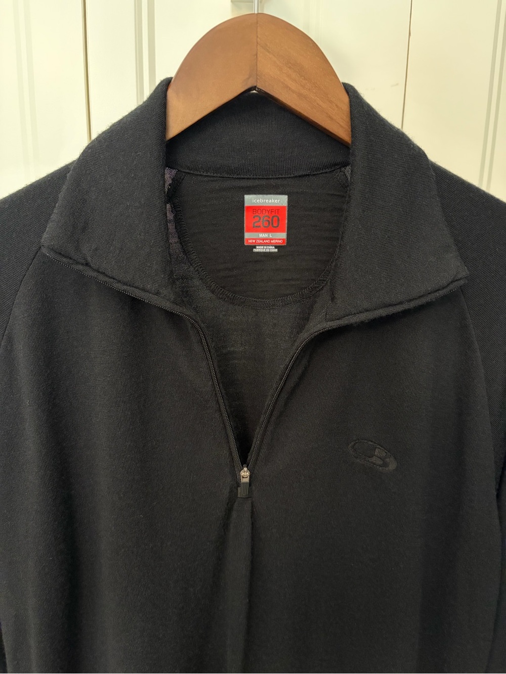Icebreaker 260 Bodyfit 1/4 Zip Merino Sweater - Black